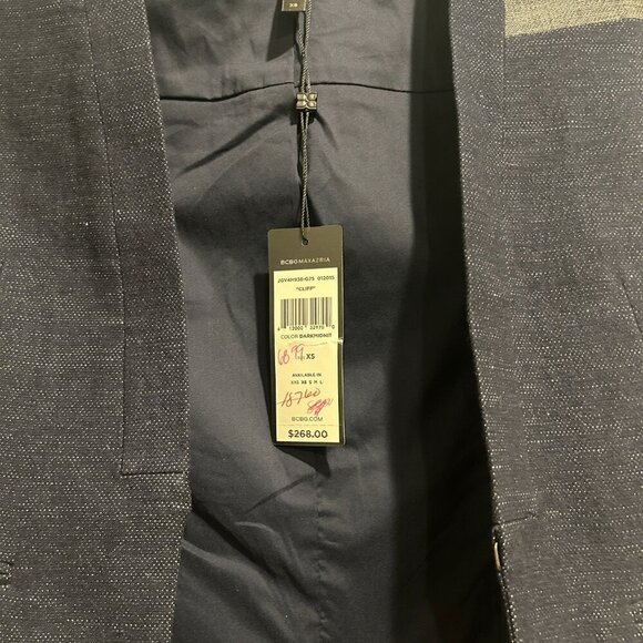 BCBG Maxazria Blue Color Block Cliff Blazer Women’s Size XS - Picture 4 of 11
